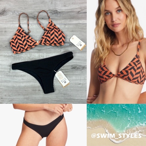 ☀️BILLABONG☀️ CROSS STEP CHARLIE SUMMER HIGH ISLA BIKINI SET - Picture 1 of 15